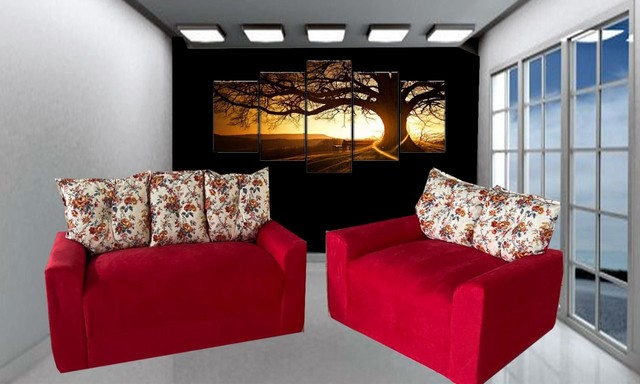 Sala sofá conjunto 2x3 lugares - Foto 4