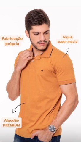 Polo Algodão Masculina 