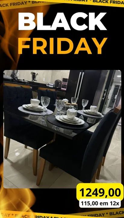 Conjunto de Mesa e Cadeiras para Jantar  - Foto 5