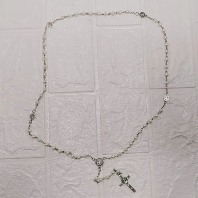Terço Sentia Mvniamv Ro Branco - Foto 3