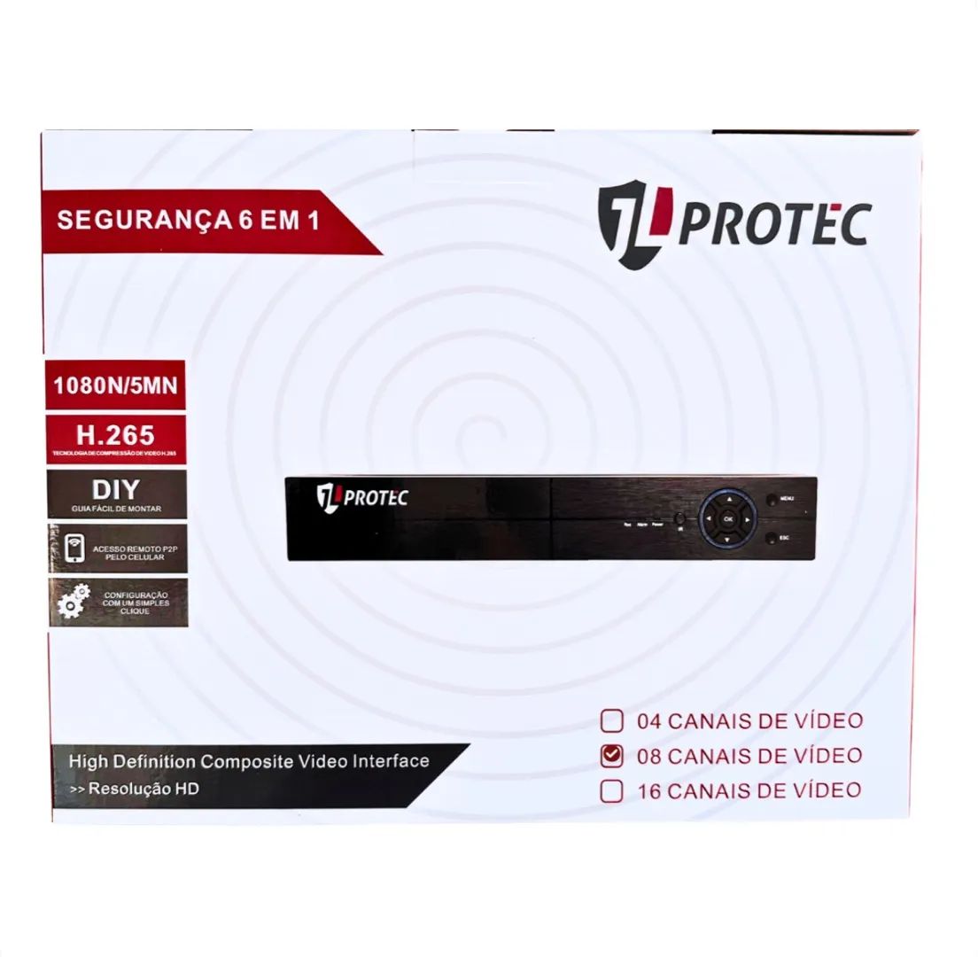 DVR 8 Canais - Segurança Completa para sua Casa ou Negócio!