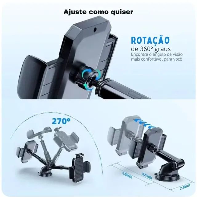 Suporte veicular para celular com ventosa - Foto 4