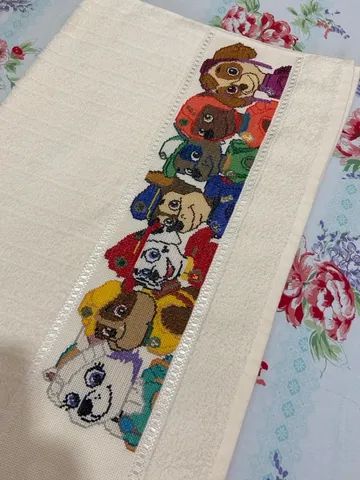 Toalha de banho bordada Patrulha Canina - Foto 4