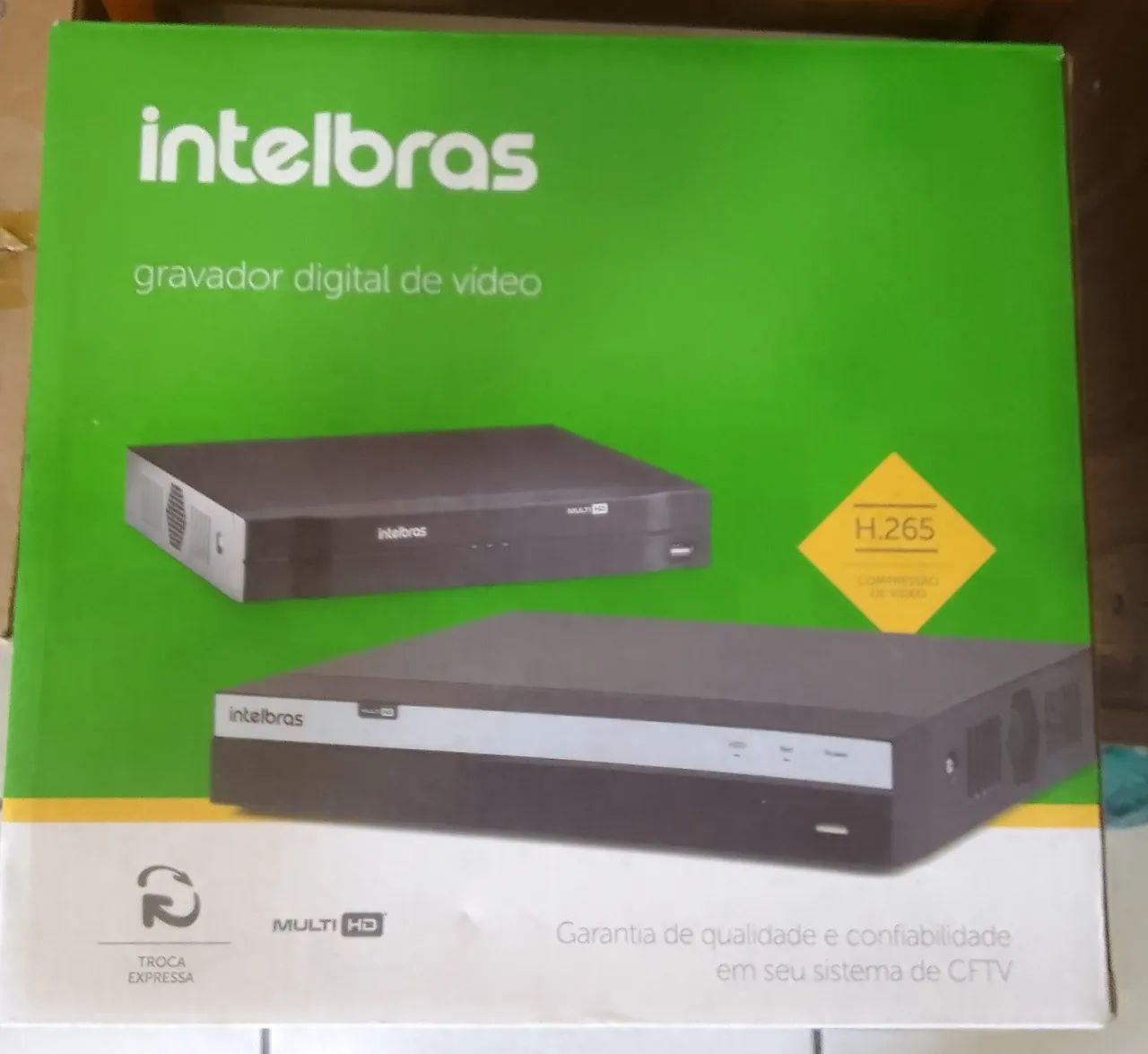 Gravador Digital de Vídeo Intelbras 4 Canais H.265 Saídas Queimadas