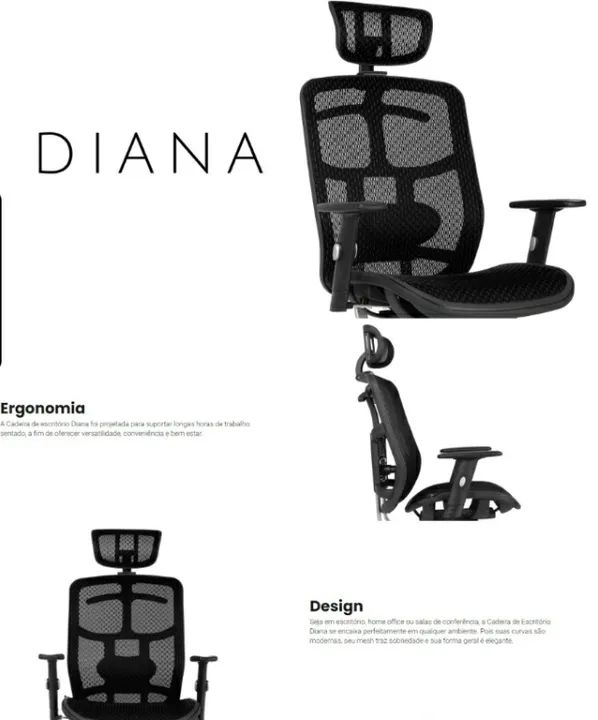 Cadeira ergonômica DT3 Office Diana (Home office/escritório) - Foto 5
