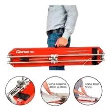 Cortador Riscadeira Pisos E Azulejos Porcelanato Tec 50 Cortag Corta Até 50cm - Foto 3