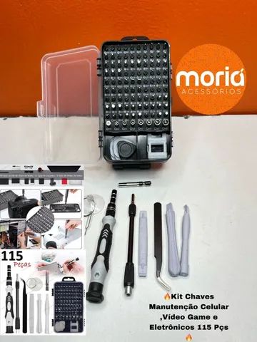 Kit Chaves Manutenção Celular ,Vídeo Game e Eletrônicos 115 Pçs - Foto 6