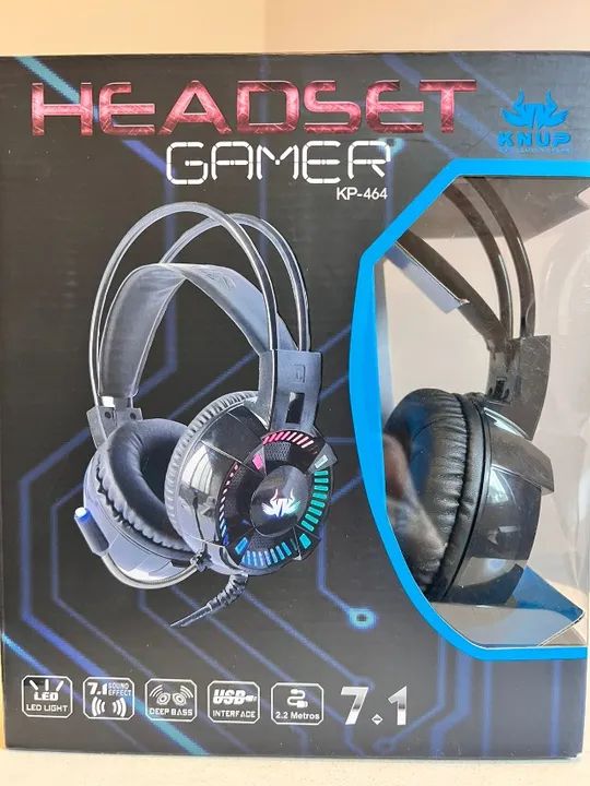 Fone de Ouvido Headset Gamer p/PC 7.1 KP-464 - Knup - Novo - Foto 2
