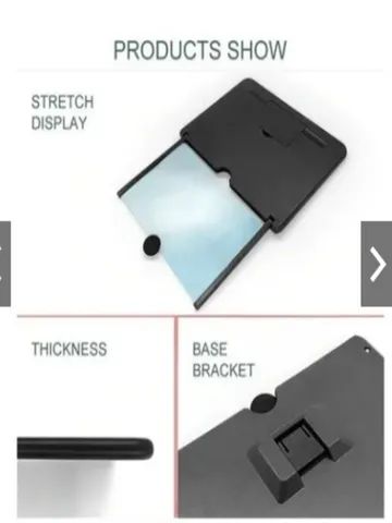 Ampliador De Tela Lente 3d Suporte Dobrável De Celular - Foto 2