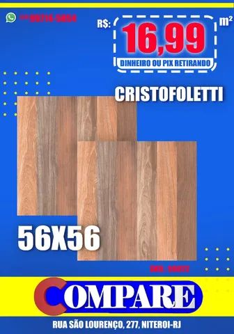 Piso 56x56  Deck Acetinado Cristofoletti - Foto 2