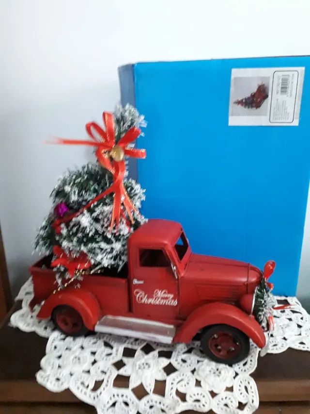 Caminhão decorativo Natalino com árvore - Foto 3