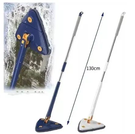 * Esfregão Mop Triangular 360 Com Refil Extra Rodo Giratório Lava/Seca Multiuso z631 - Foto 4