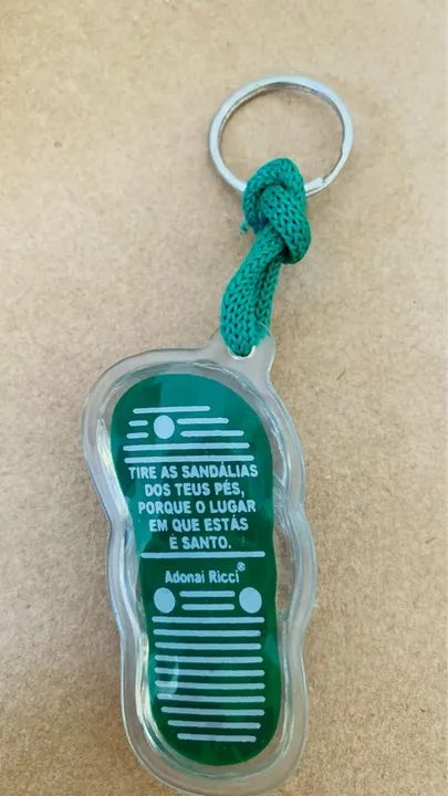 Lindo Chaveiro Antigo Adonai Ricci Brindes Evangélico Católico Religioso Igreja Miniatura - Foto 2