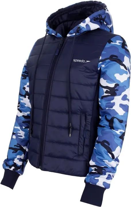 Jaqueta Speedo Pad Camuflada Feminina tamanho M Azul Roupas