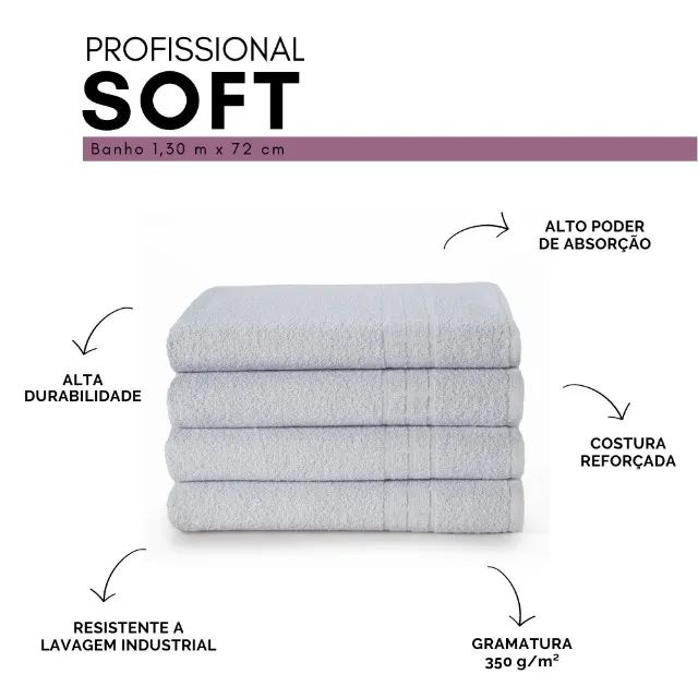 Toalha de Banho Soft Profissional - Luxo Igual a Hotel