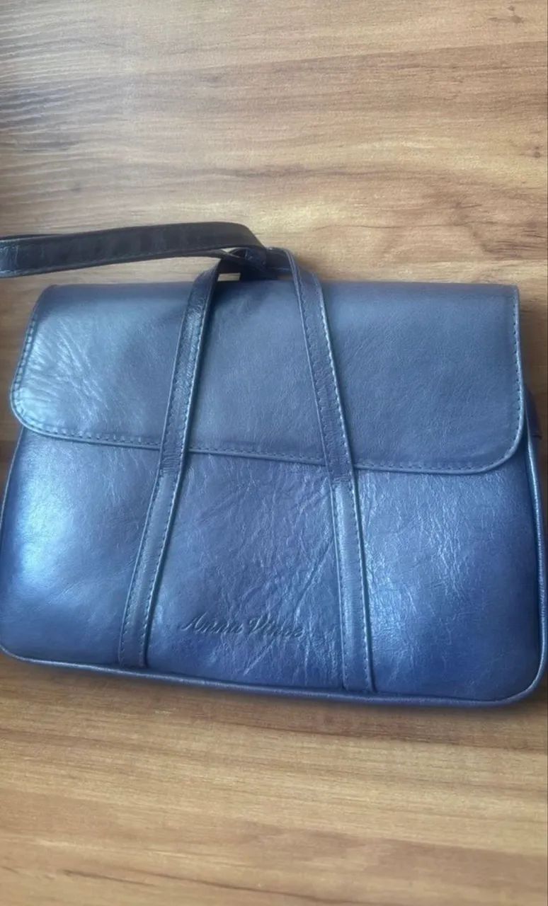 Clutch de couro legítimo Anna Vince (bolsa Cannes)