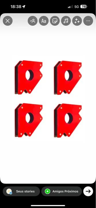 Kit 4un - Esquadro Magnético Para Solda 22 Kg Robusto Ômega - 4 Peças