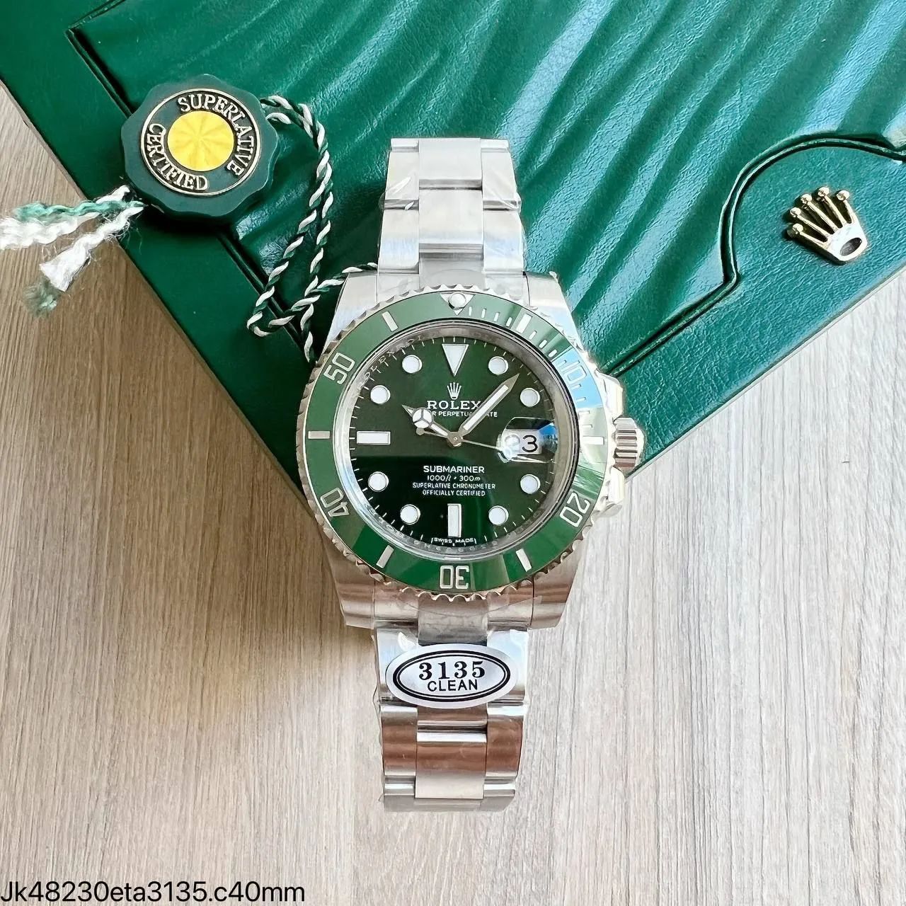 Hulk Noob V9s ROLEX SUBMARINER HULK/ SUPER CLONE Acessórios Parque