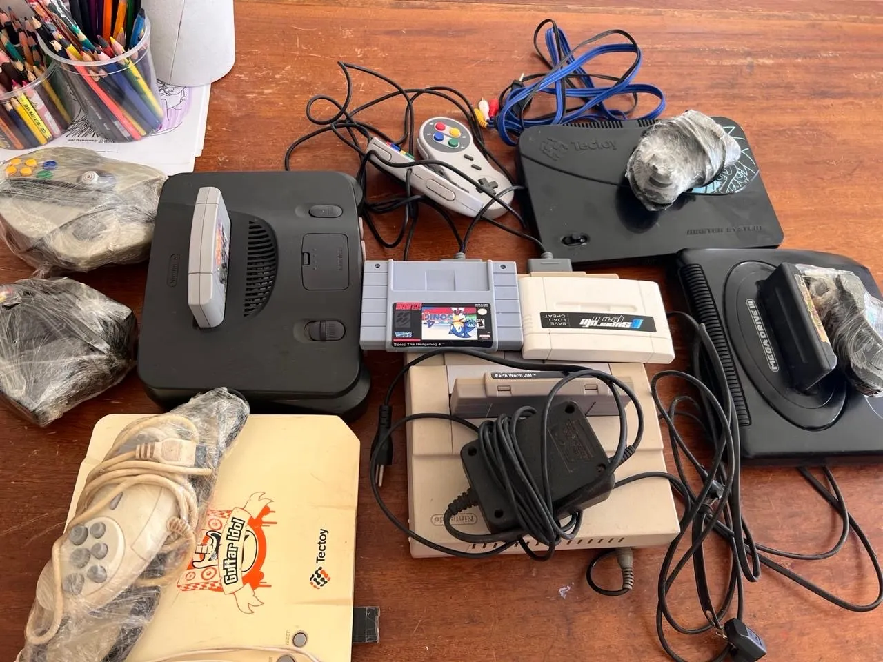 Coleção de Consoles Retrô - Nintendo, Sega e Outros