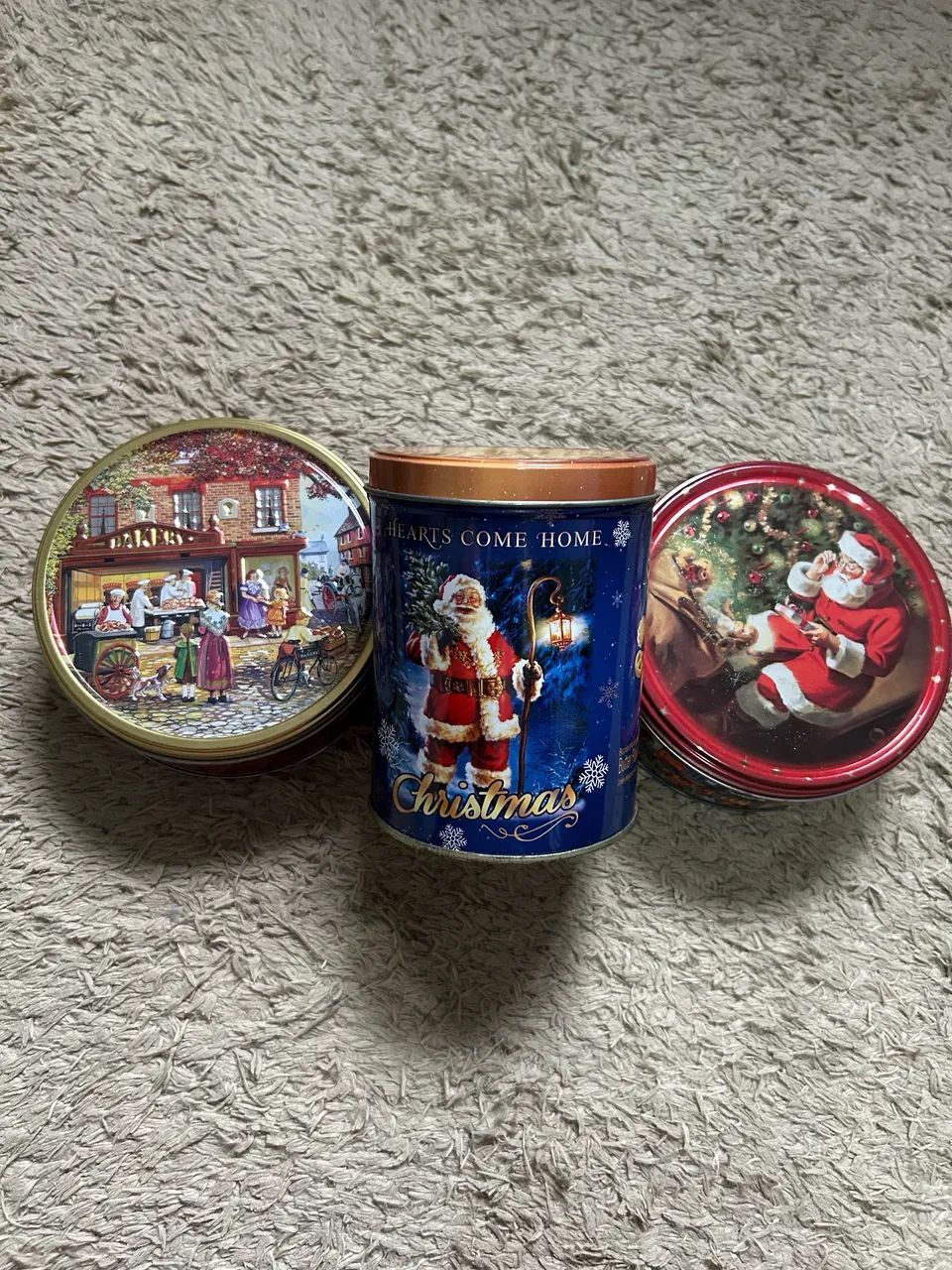 Lote com 3 latas decorativas de Natal  - Foto 2