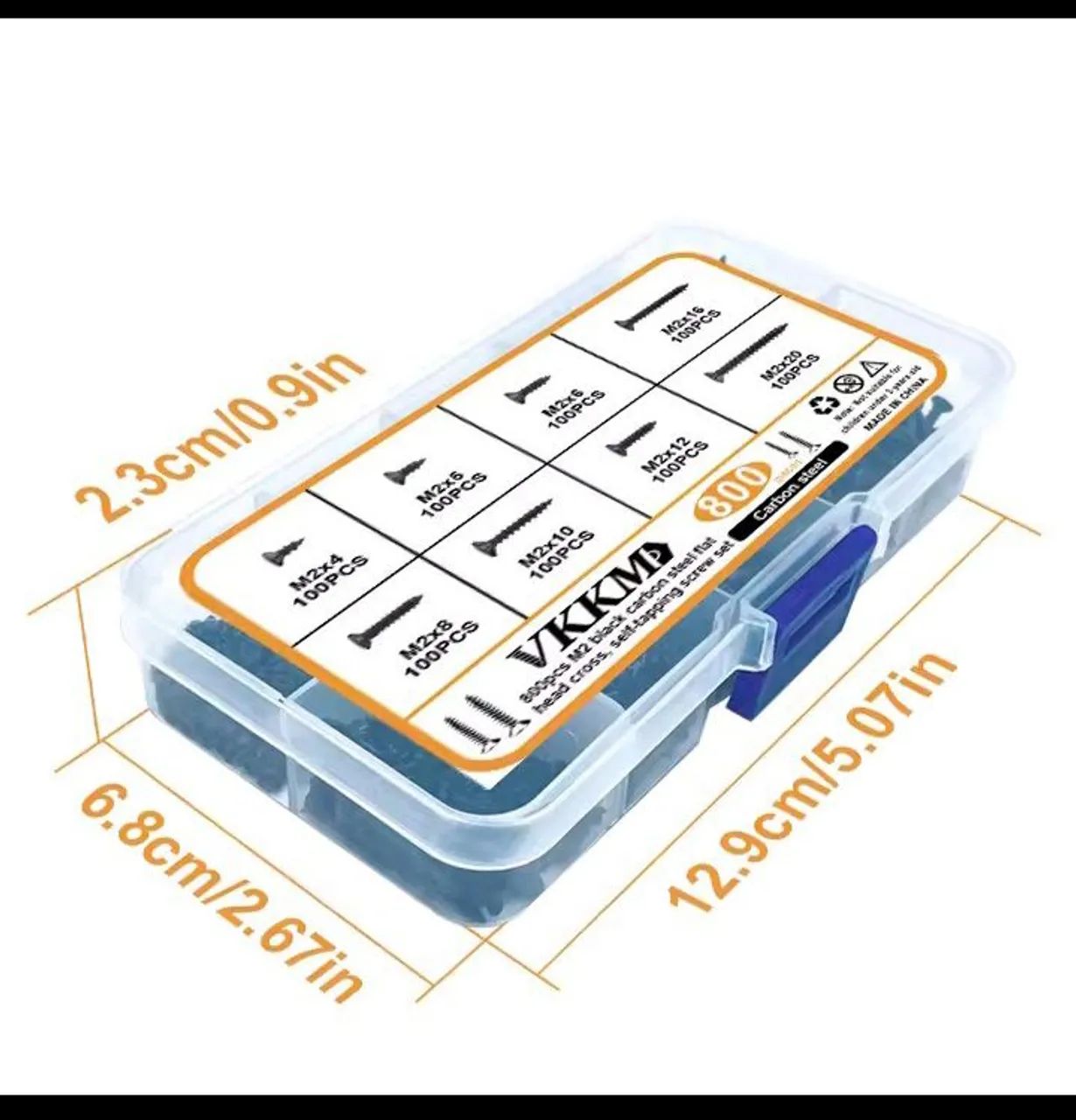 Kit parafusos auto- roscante aço carbono (800 unidades) - Foto 3