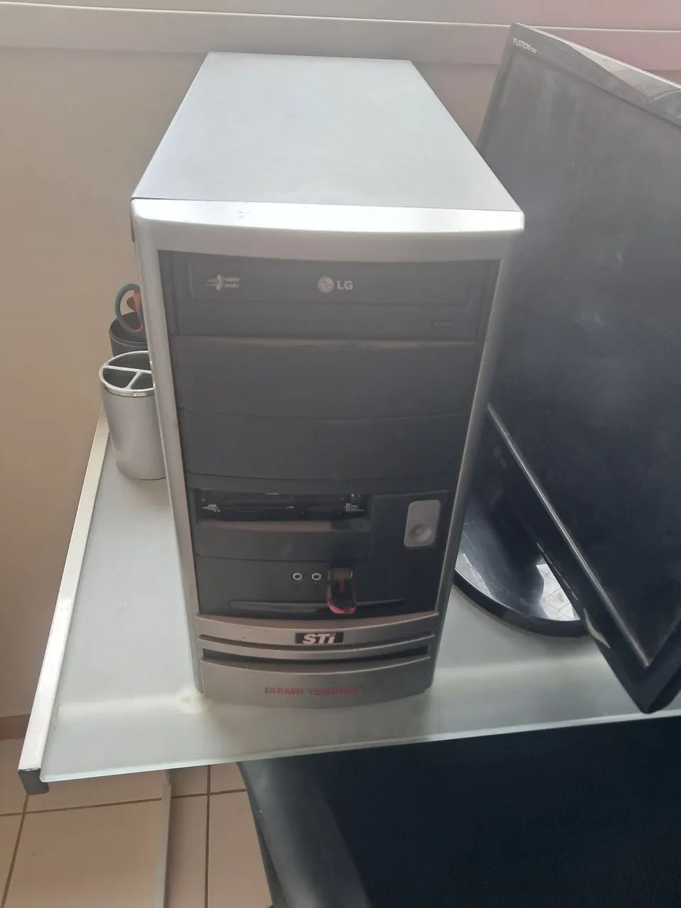 Cpu + monitor + impressora