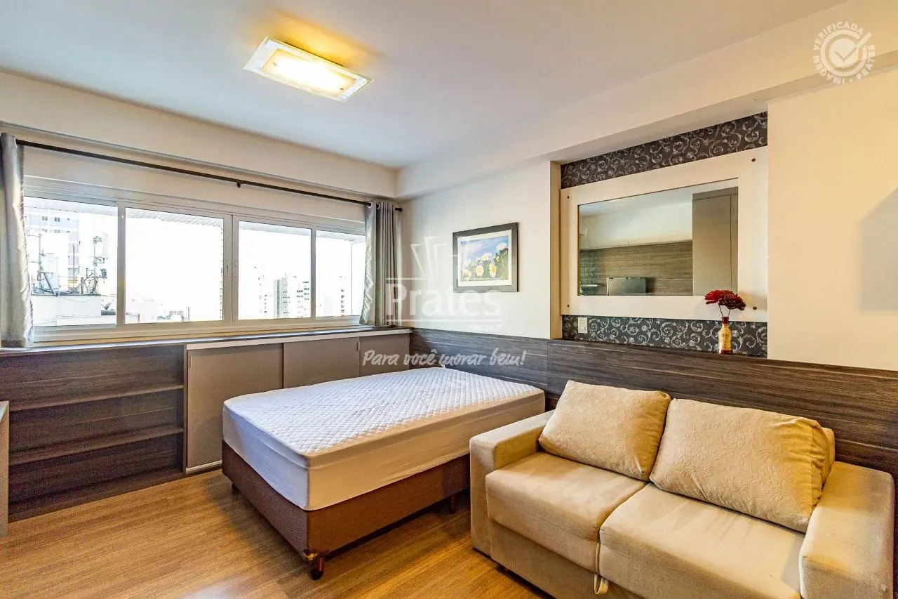 Studio mobiliado em frente ao Shopping Curitiba!