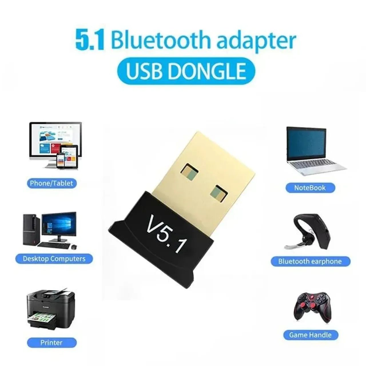 Adaptador Bluetooth 5.1 USB   - Foto 2
