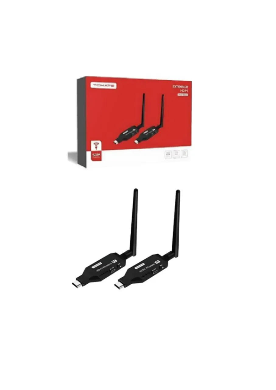 ADAPTADOR TRANSMISSOR HDMI SEM FIO ATÉ 50 METROS 1080P TOMATE MHD-1050W