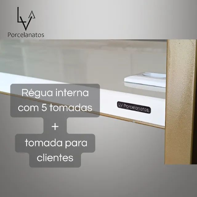 Mesa para atendimento manicure, nail designer unhas de design salão - Foto 3