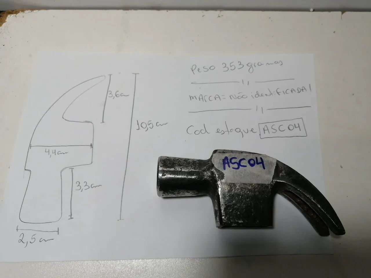 Cabeça de martelo antiga  - Foto 2