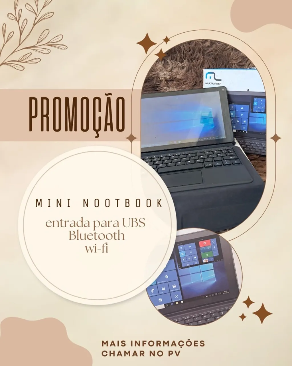 Mini Notebook Multilaser em Promoção