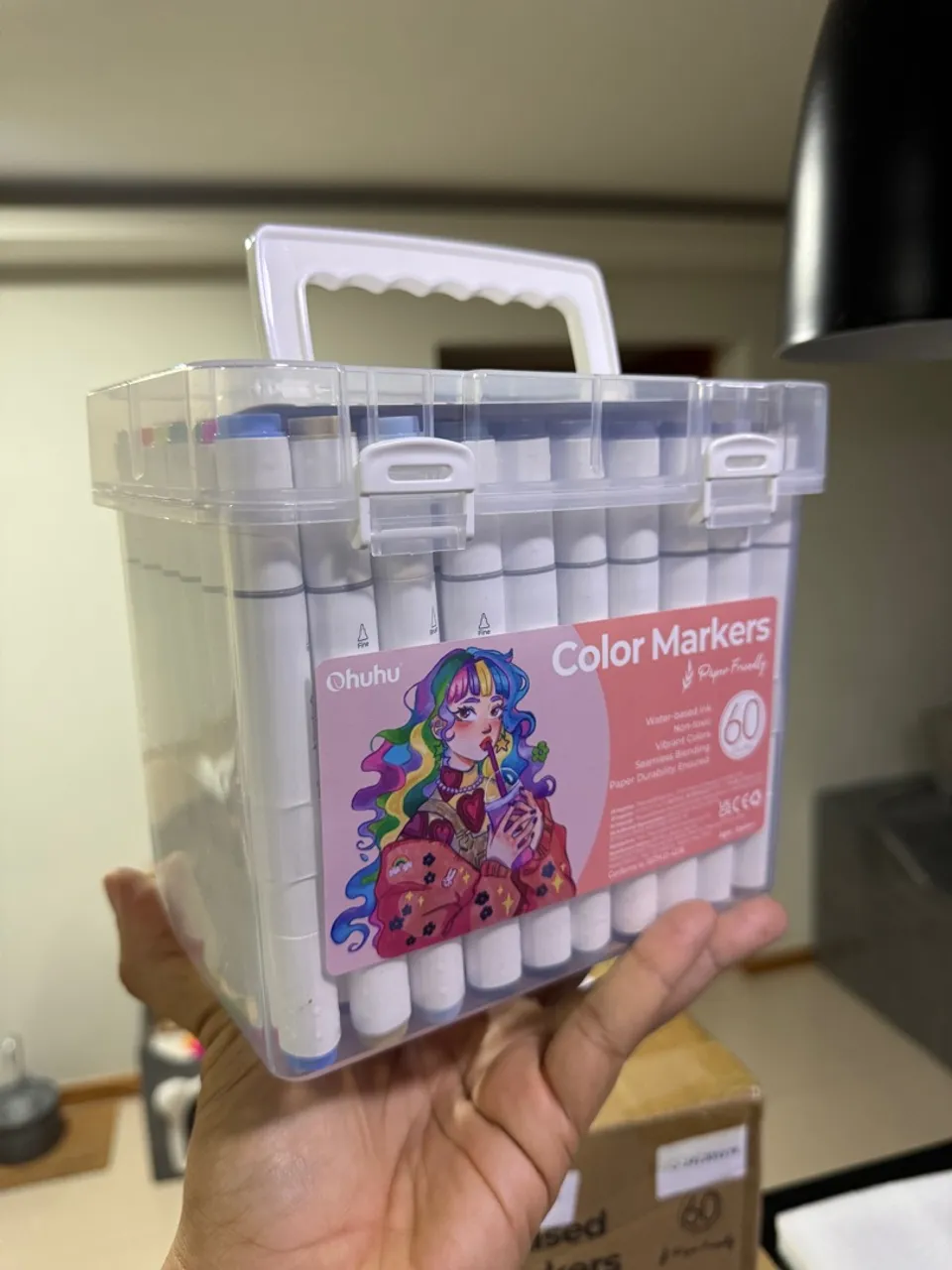 Kit 60 Marcadores Coloridos Ohuhu original NOVOS