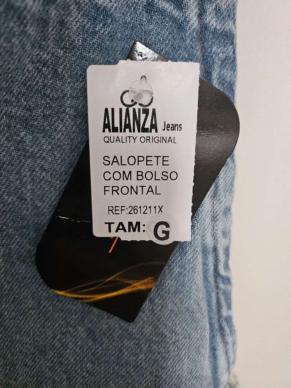 Macacão jeans Novo- G - Foto 3
