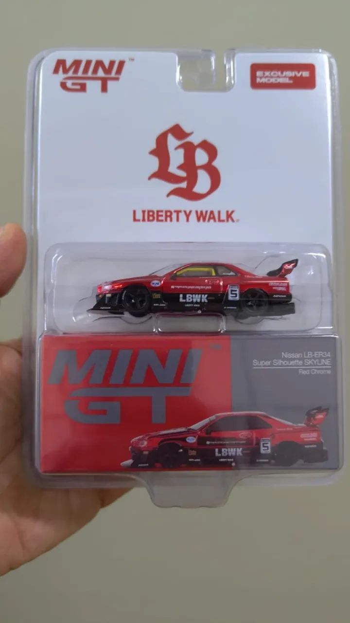 Miniatura Mini GT Nissan LB-ER34 Super Silhouette SKYLINE - Evento Midnight 2025 LBWK