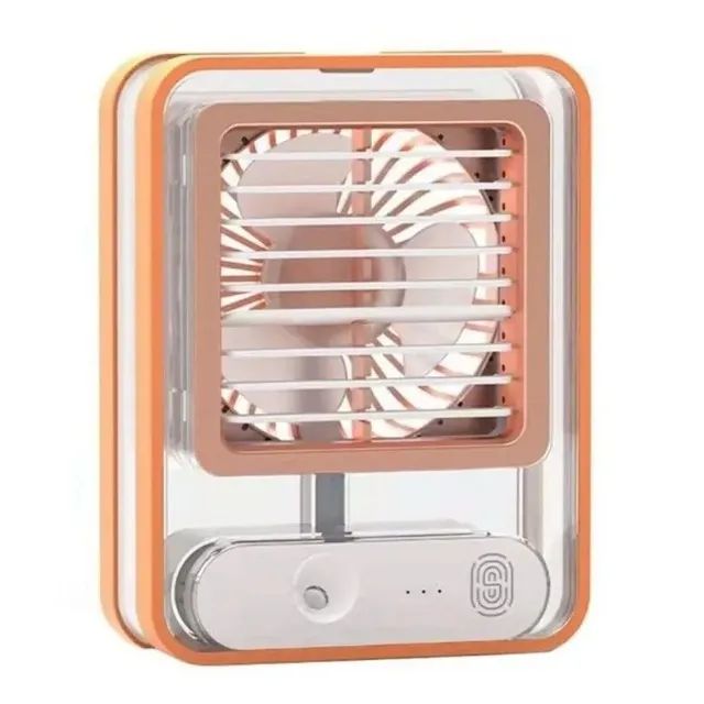 Mini Ventilador Portátil Umidificador LED Recarregável Portátil de Mesa 3 Velocidades Carr