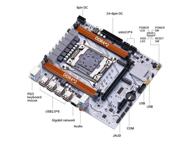 X99 Lga2011-3 Xeon E5 2630 V4 C612chip Nvme M.2 - Foto 2
