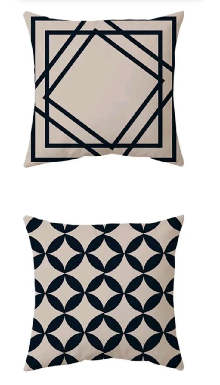 Kit 4 Capas de Almofadas Decorativas Geométricas - Foto 2