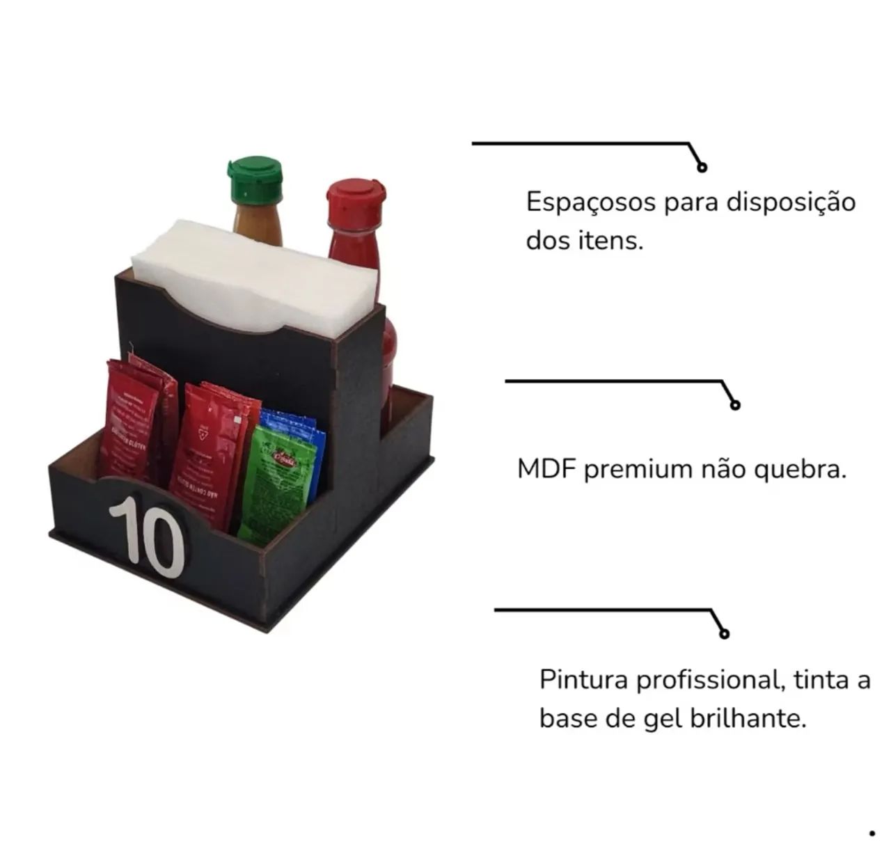 10 Porta Guardanapo de Madeira - Foto 2