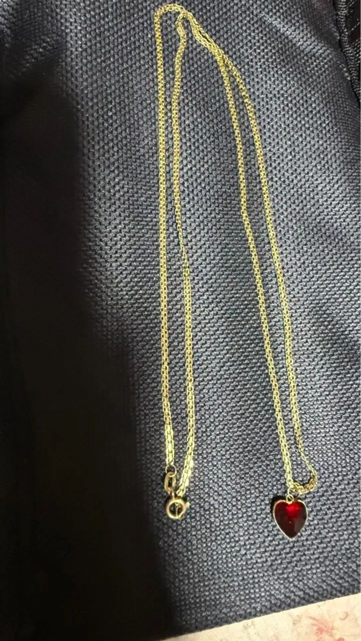 Colar de Ouro 18 k com Pingente de Coração - Foto 4