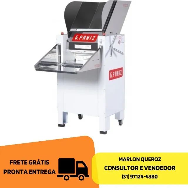 Cilindro de Massa G.Paniz Bandeja Em Aço Inox Monofásico 14KG