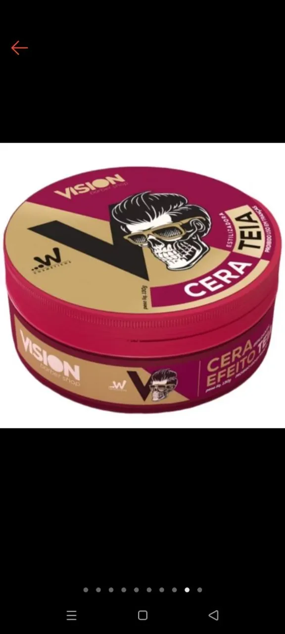 Cera para cabelo Vision Barber Shop Cera Teia