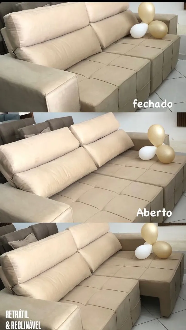Sofá Niterói novo Retrátil