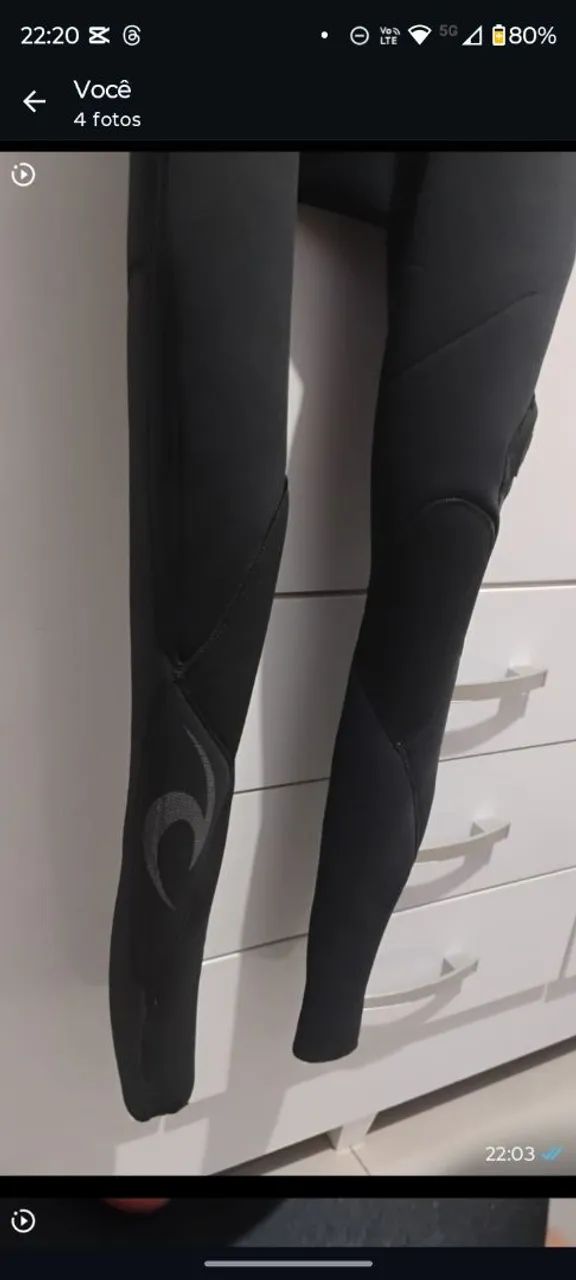 Roupa de Borracha Rip Curl E-Bomb Pro 3/2mm - Top de Linha, Quase Nova! ? - Foto 3