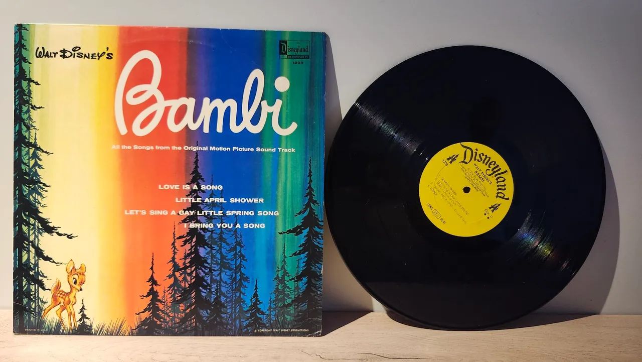 Disco de Vinil Bambi - Walt Disney