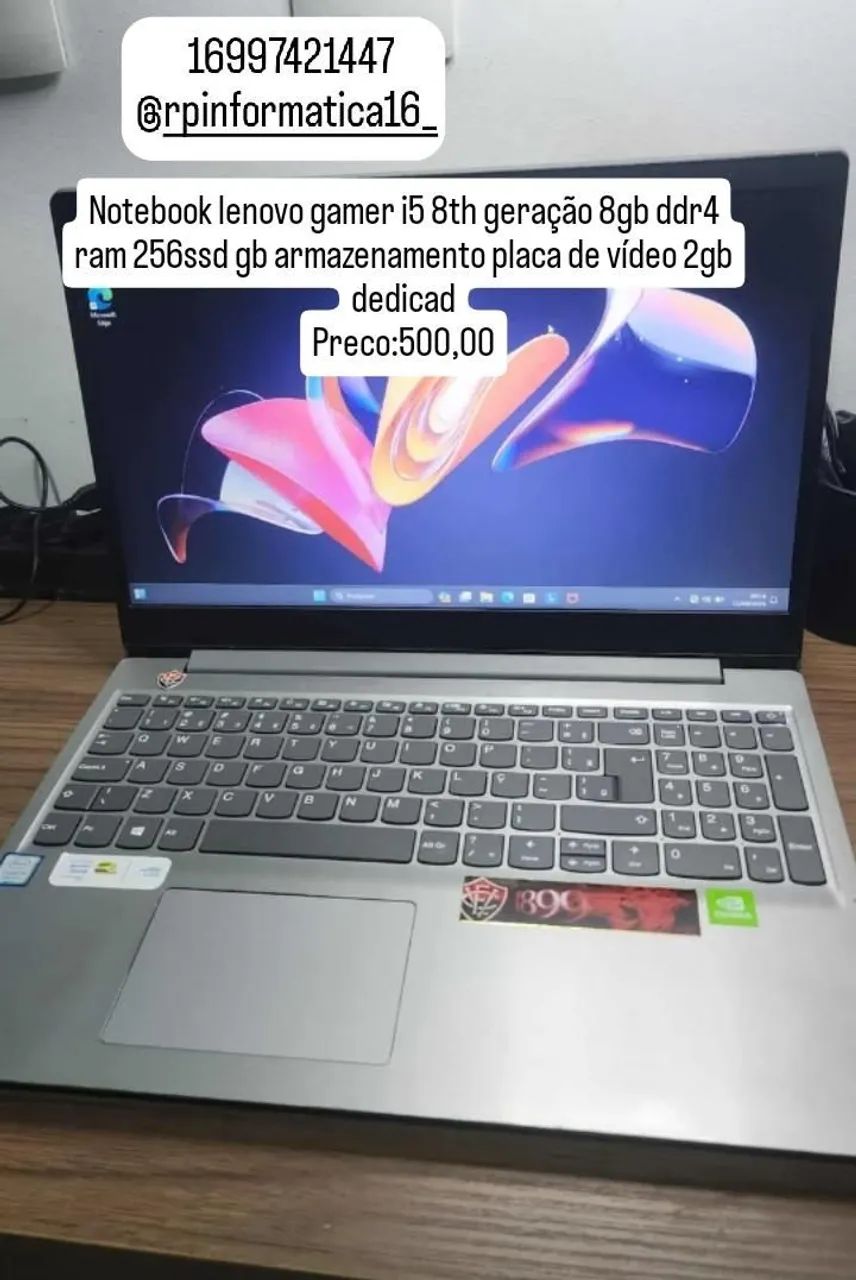 Notebook lenovo gamer i5