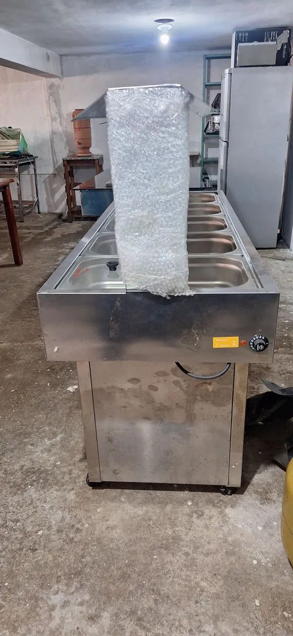 BUFFET CARRO TÉRMICO SELF SERVICE QUENTE 10 CUBAS INOX - Foto 4