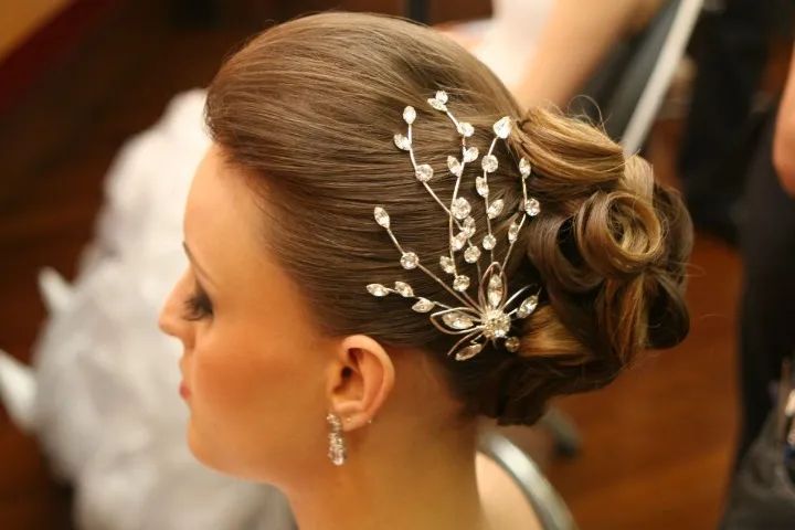 Tiara arranjo cabelo noiva/debutante 