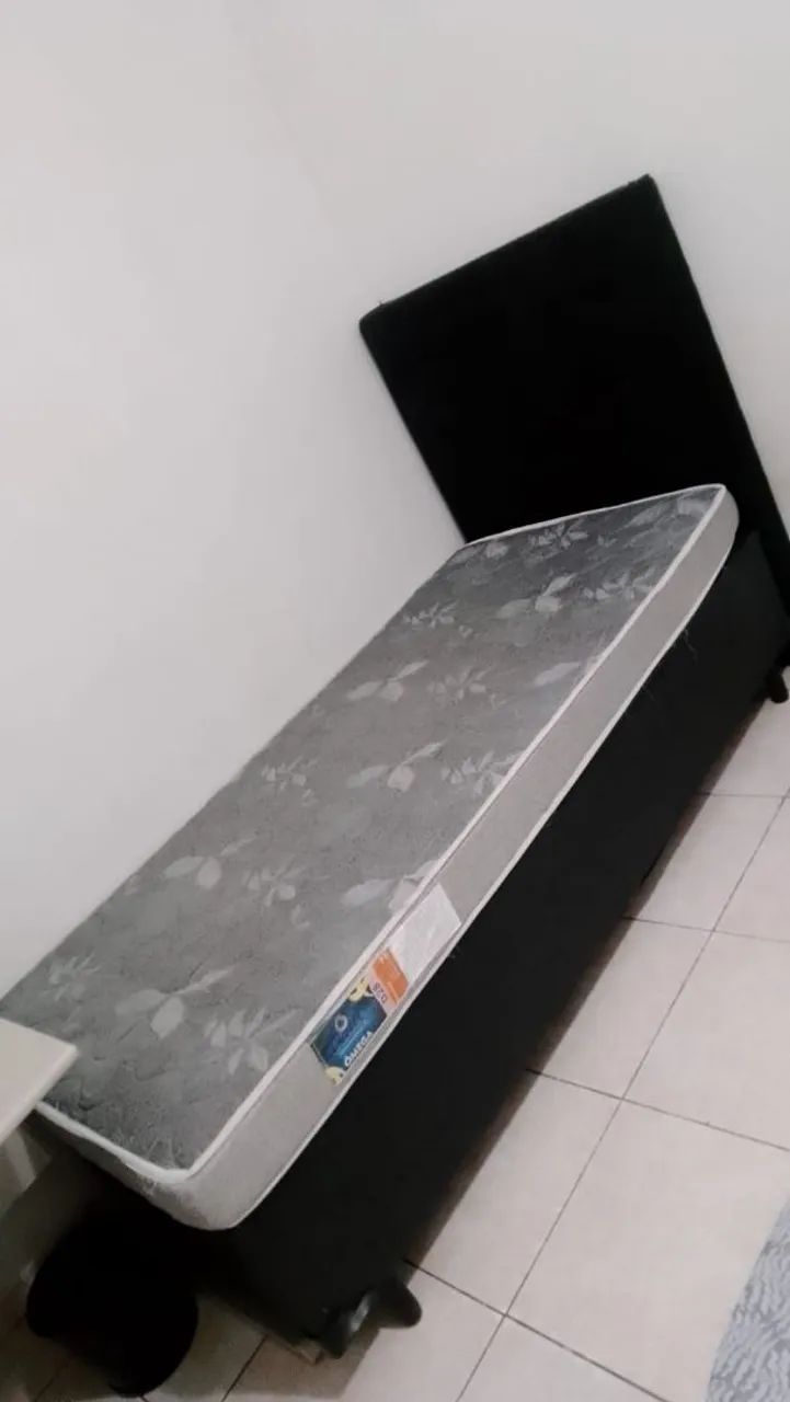 Cama Box Solteiro com Cabeceira