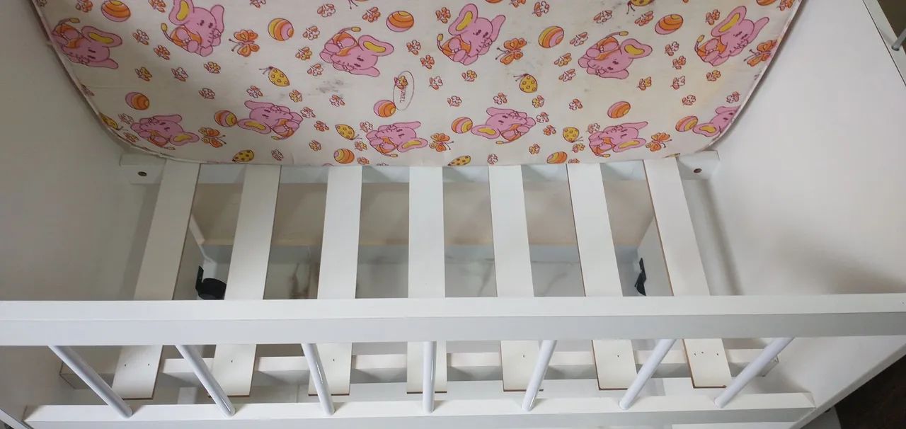 Mini Berço Infantil Branco com Mosquiteiro - Foto 5